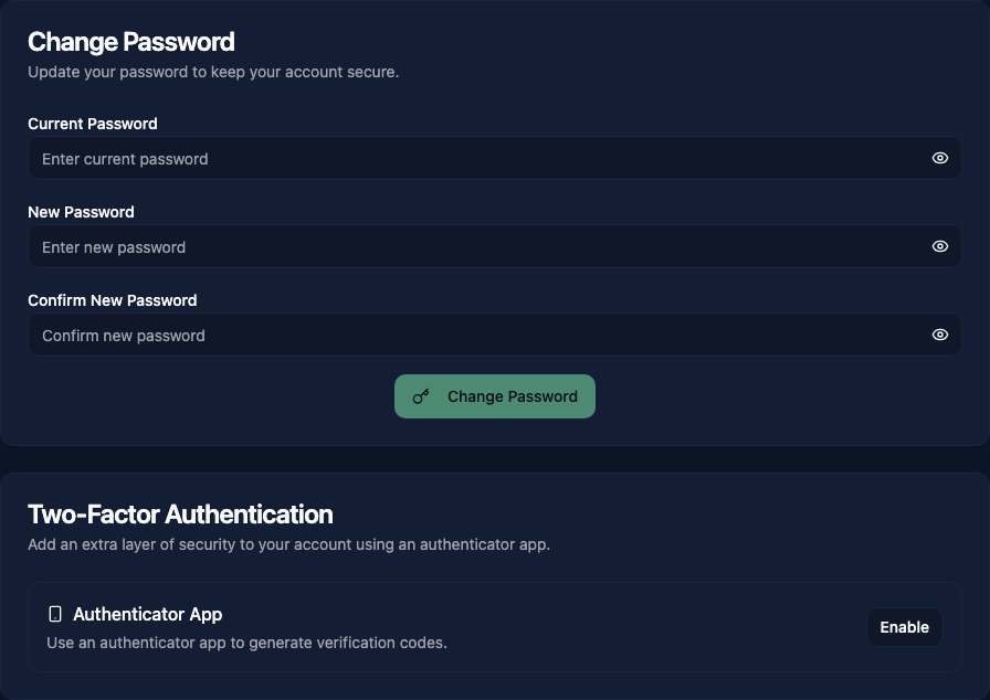 2FA setup