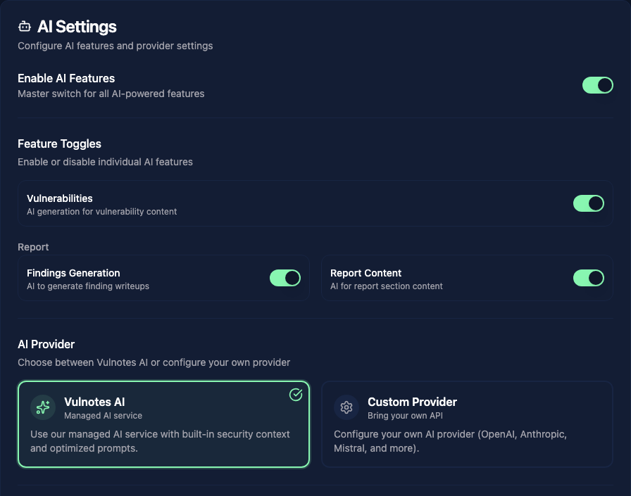 AI Settings