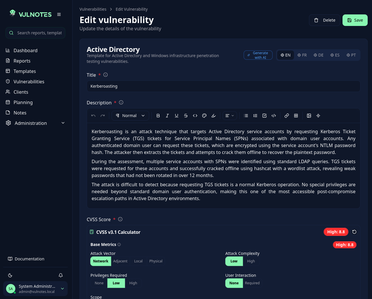 Edit vulnerability