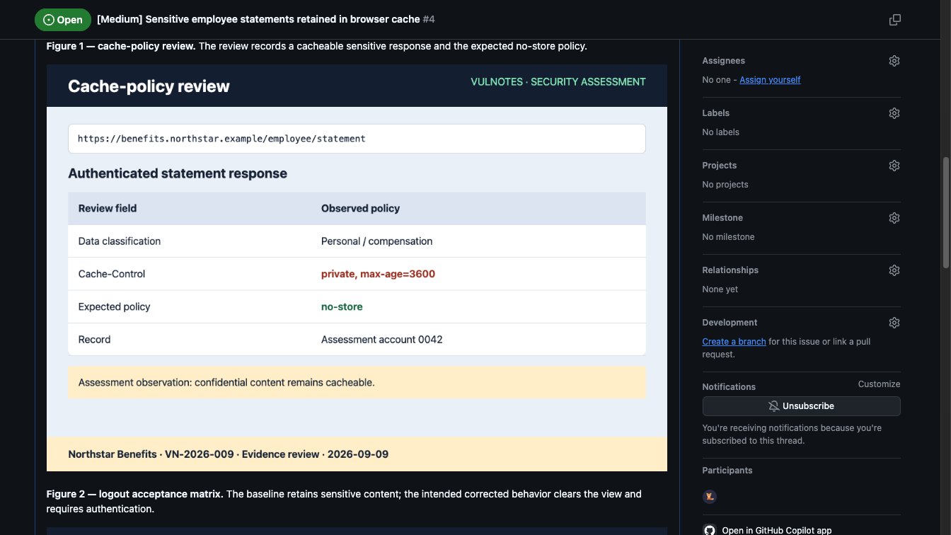 Vulnotes-hosted evidence image displayed inside the GitHub issue
