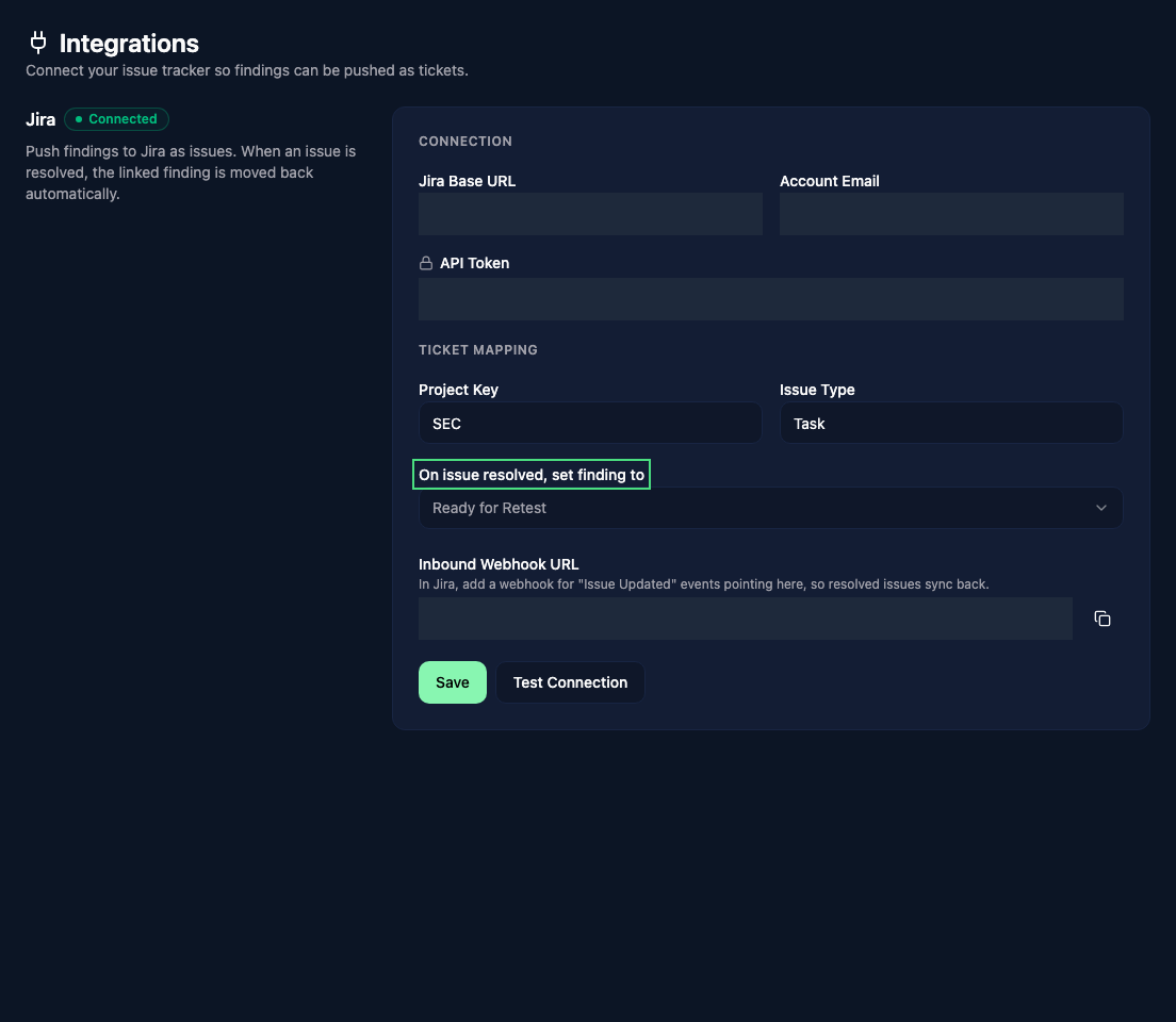 Client Portal Jira integration