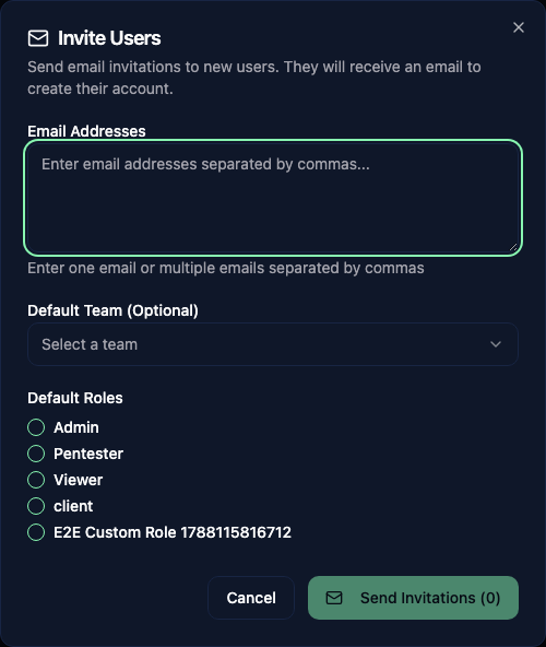 User invite