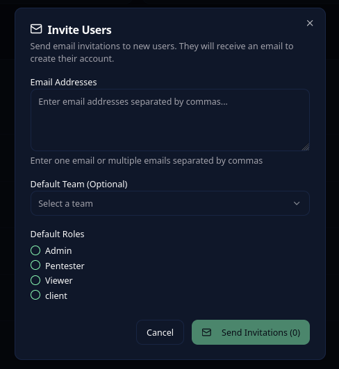 User invite