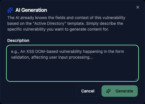 Generate a vulnerability with AI