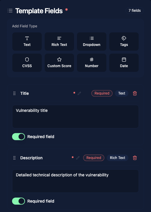 vulnerability template editor