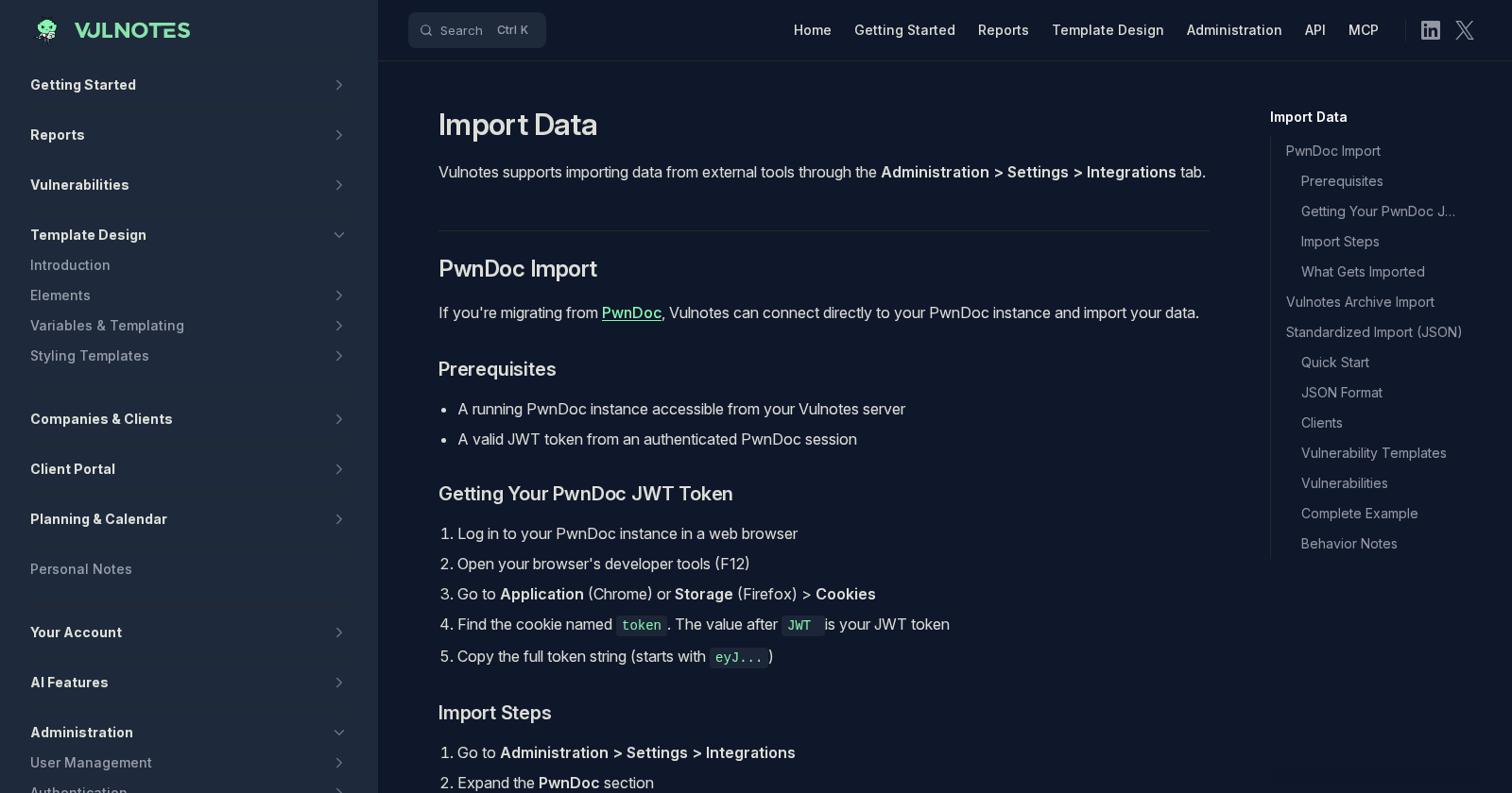 Import Data | Vulnotes Docs