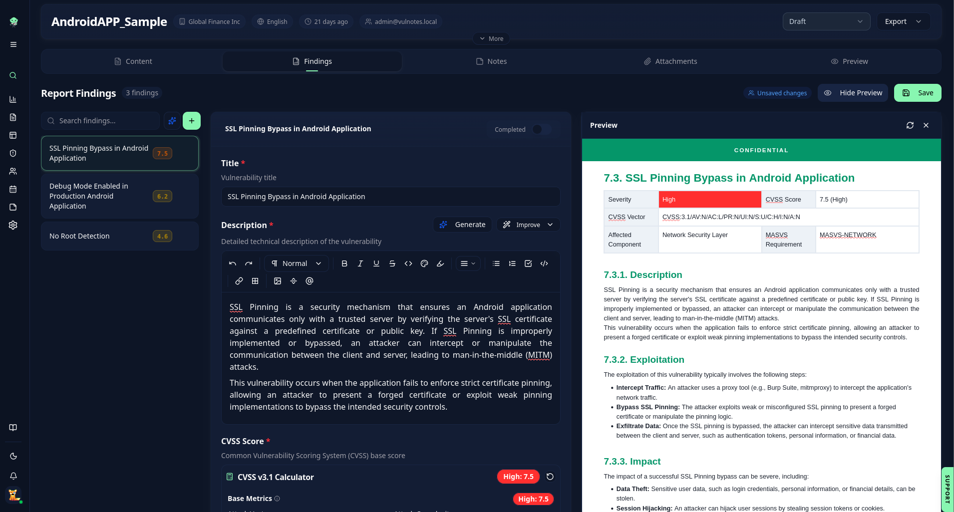 Vulnotes screenshot 3